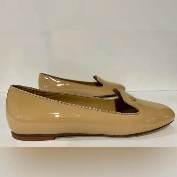 Tory Burch Women's Beige Patent Loafers - Picture 2 of 10